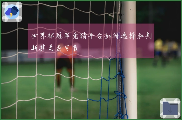 世界杯冠军竞猜平台如何选择和判断其是否可靠